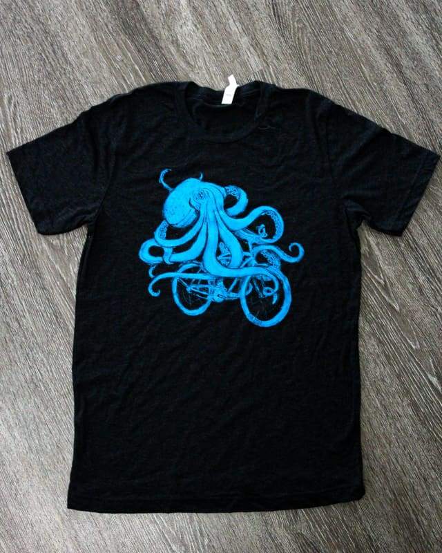 Octopus on a Bicycle Unisex Shirt