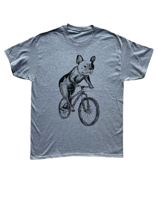 French Bulldog on A Bicycle Unisex Shirt