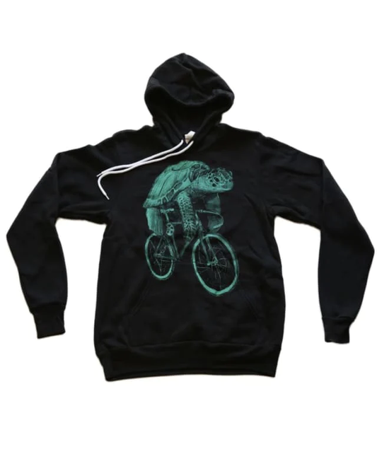 Turtle on a Bicycle Unisex Hoodie