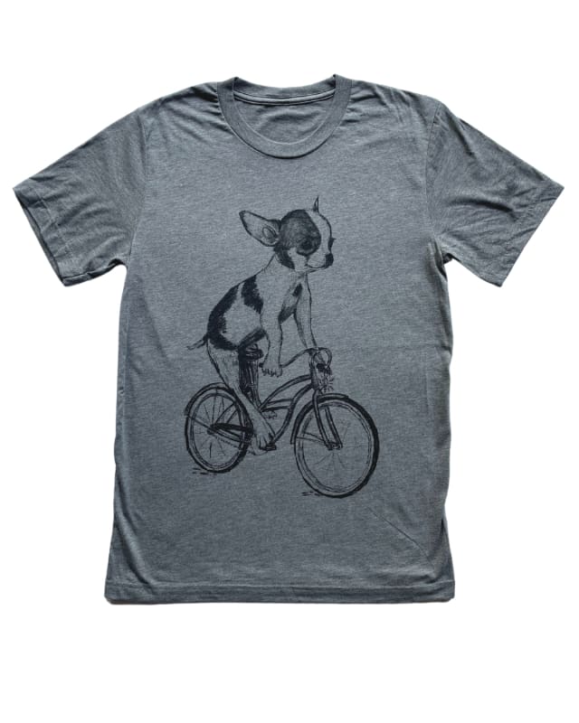 Chihuahua on a Bicycle Unisex Shirt